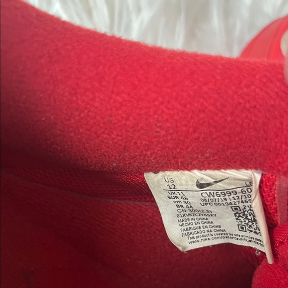 Men's Red Sneakers Nike Air Force 1 Low Tripple Red. Size 12. - Picture 3 of 7